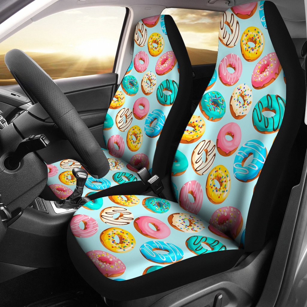 Pattern Print Colorful Donut Universal Fit Car Seat Cover-grizzshop