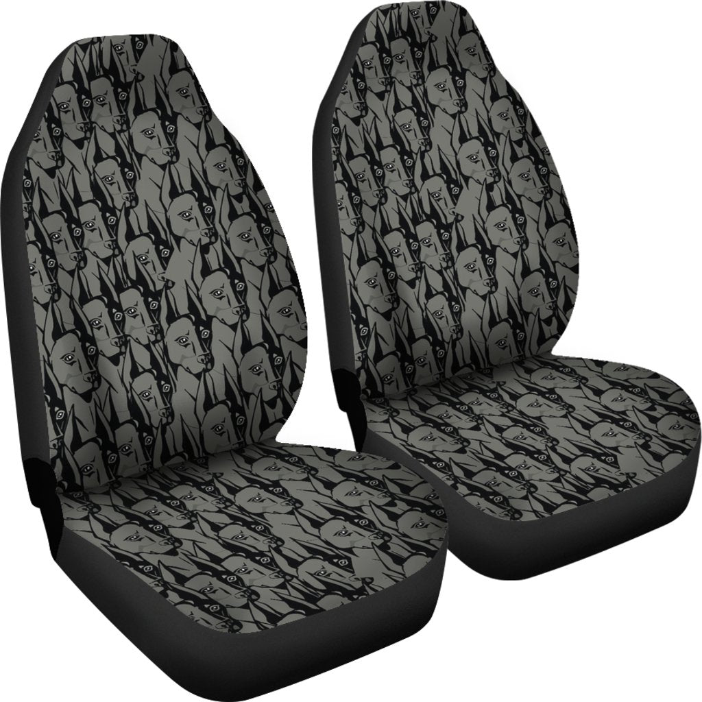 Pattern Print Dog Doberman Universal Fit Car Seat Cover-grizzshop