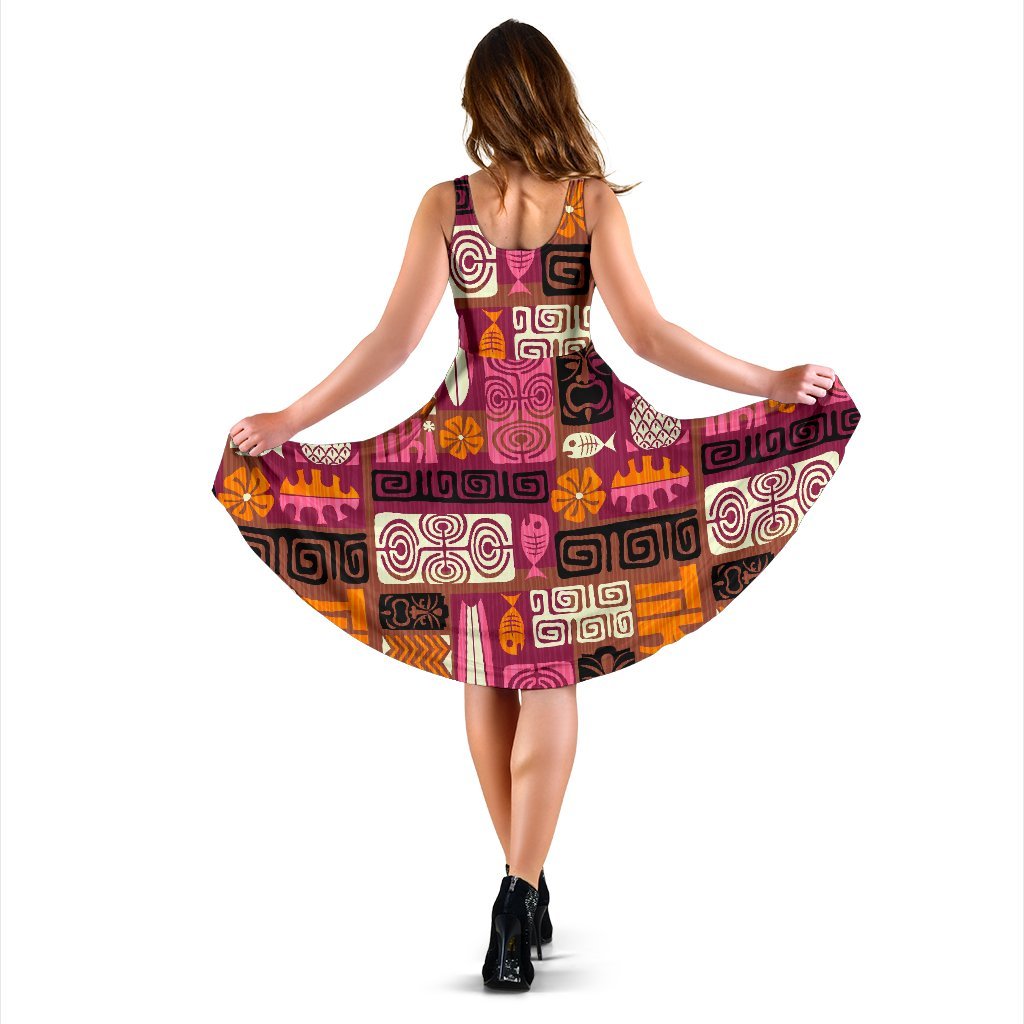 Pattern Print Ethnic Dress-grizzshop