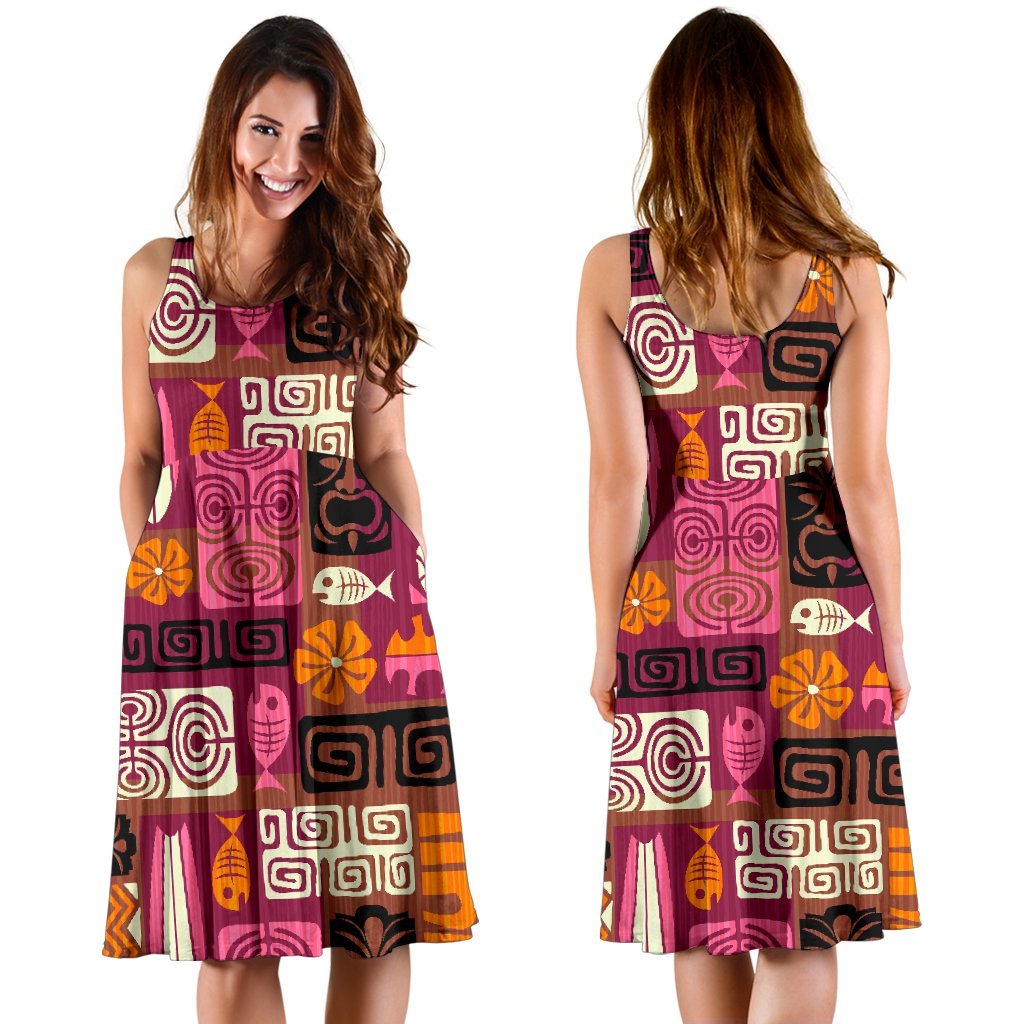 Pattern Print Ethnic Dress-grizzshop