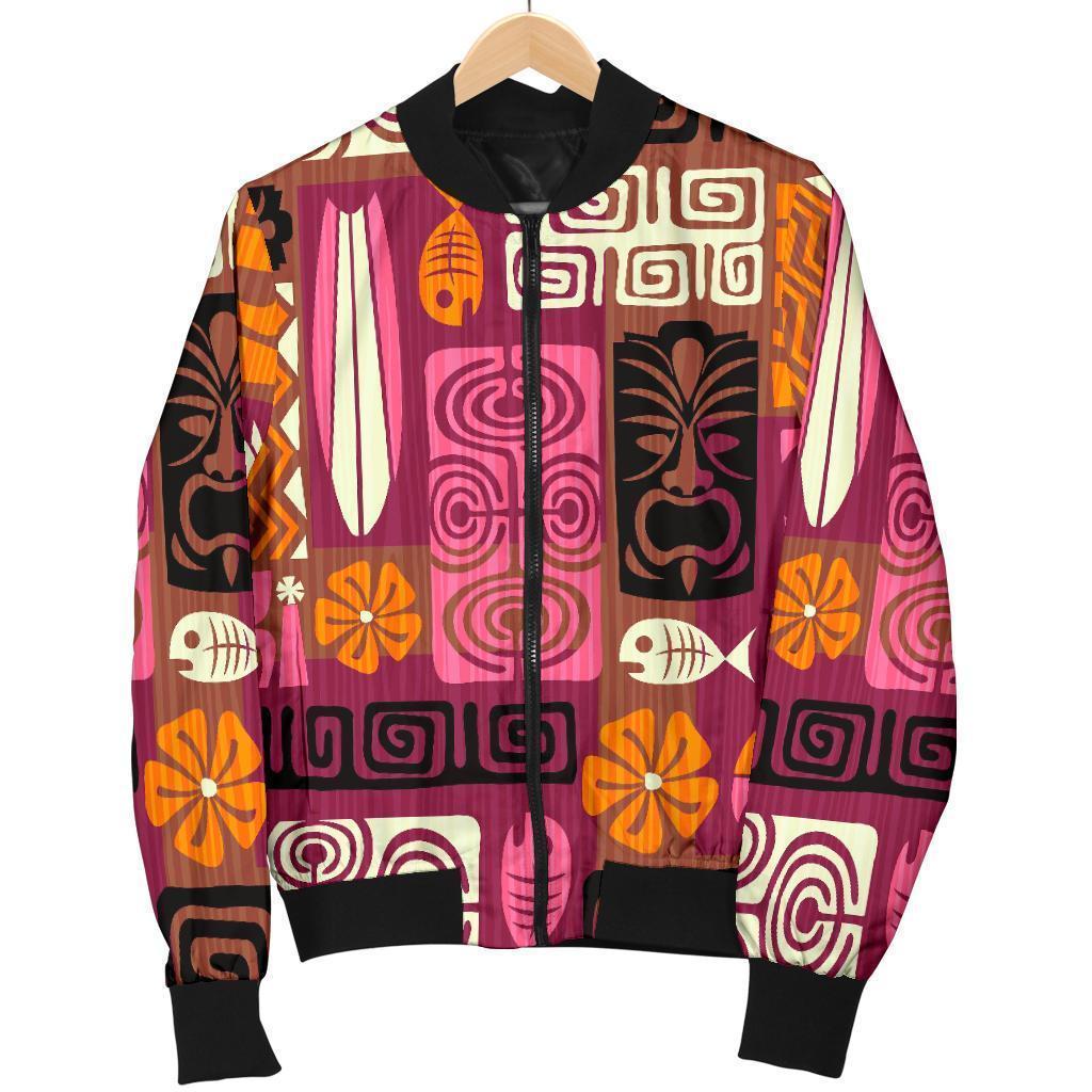 Pattern Print Ethnic Women Casual Bomber Jacket-grizzshop