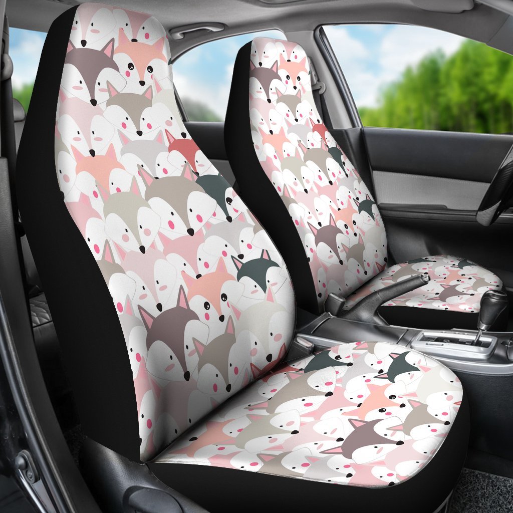 Pattern Print Fox Universal Fit Car Seat Cover-grizzshop