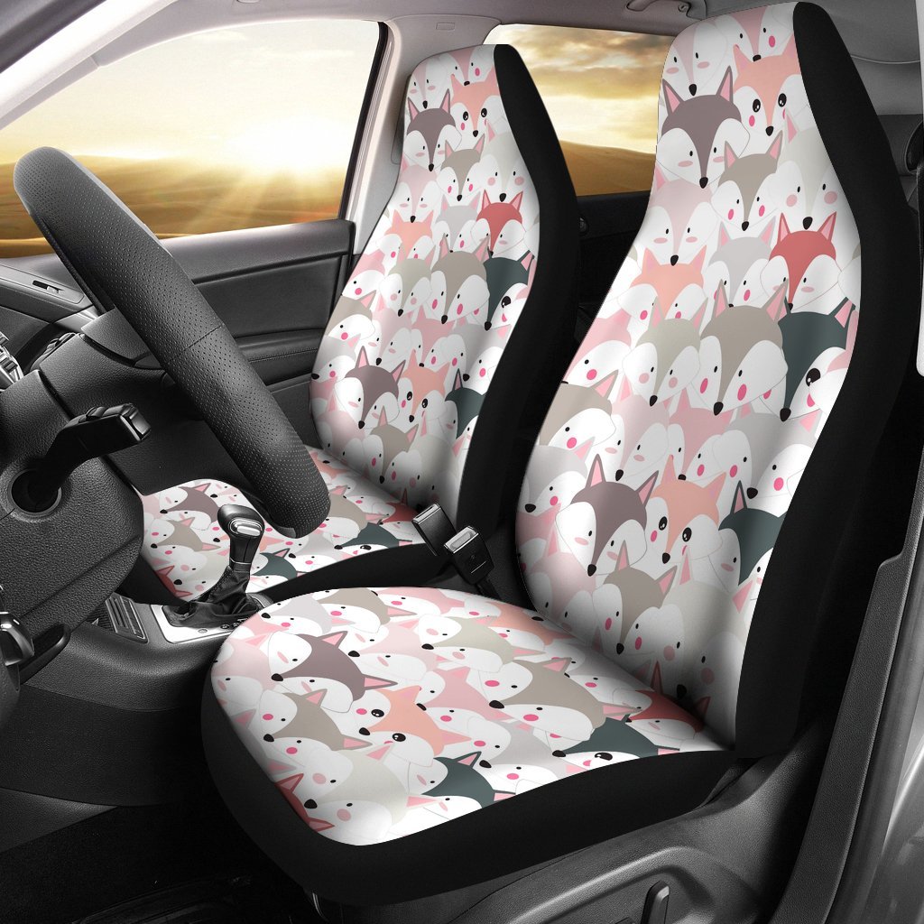 Pattern Print Fox Universal Fit Car Seat Cover-grizzshop