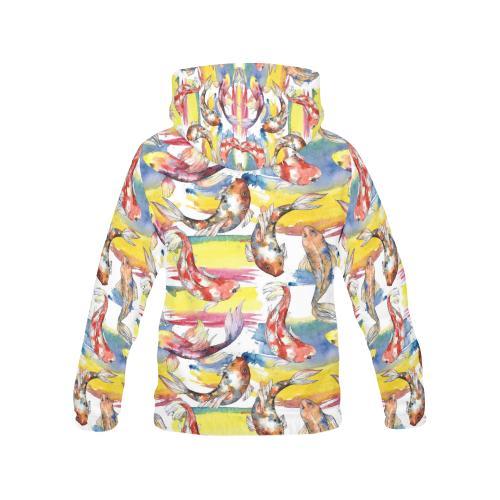 Pattern Print Goldfish Women Pullover Hoodie-grizzshop