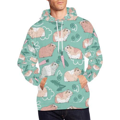 Pattern Print Guinea Pig Men Pullover Hoodie-grizzshop