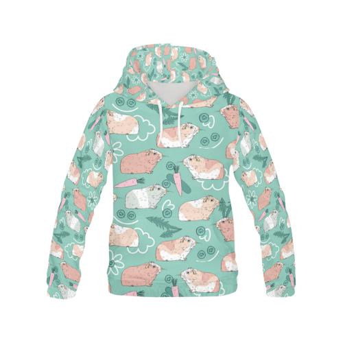Pattern Print Guinea Pig Women Pullover Hoodie-grizzshop