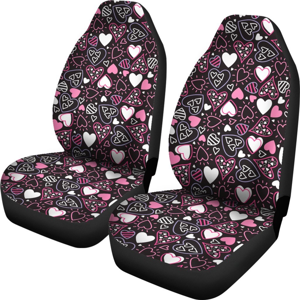 Pattern Print Heart Universal Fit Car Seat Cover-grizzshop