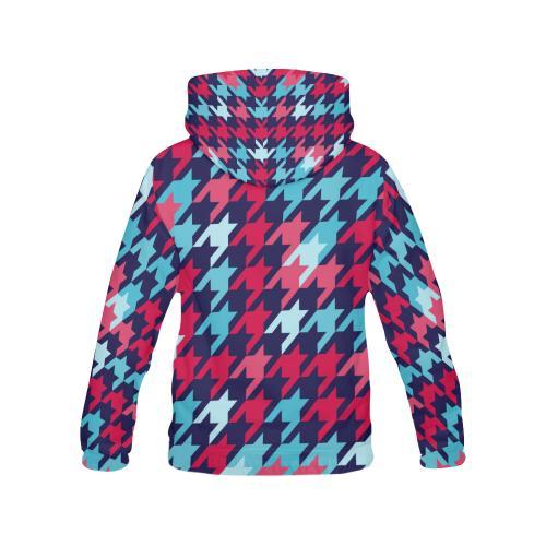 Pattern Print Houndstooth Men Pullover Hoodie-grizzshop