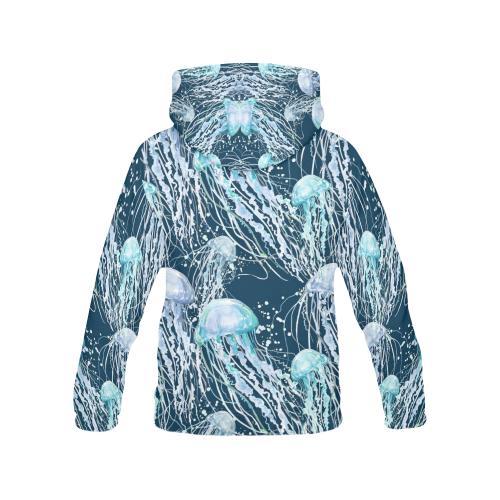 Pattern Print Jellyfish Men Pullover Hoodie-grizzshop