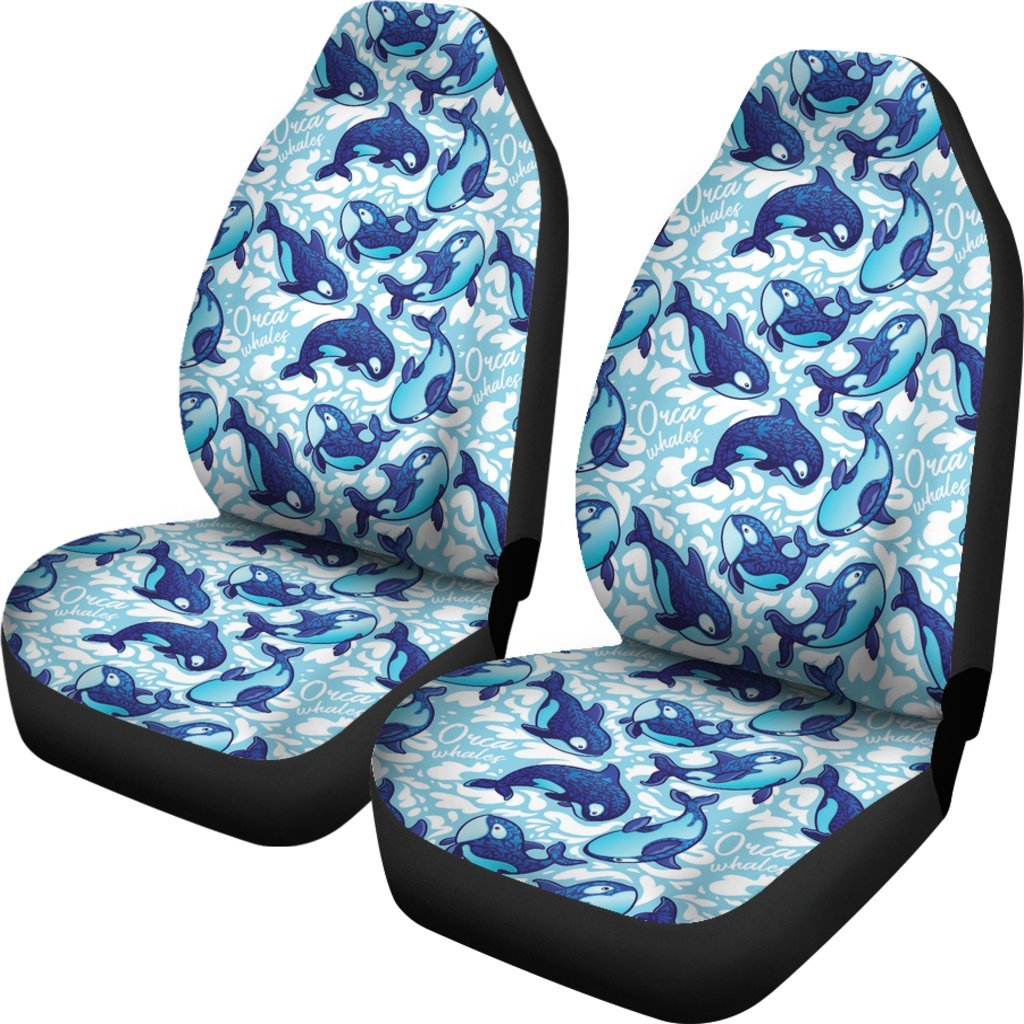 Pattern Print Killer Whale Orca Universal Fit Car Seat Cover-grizzshop