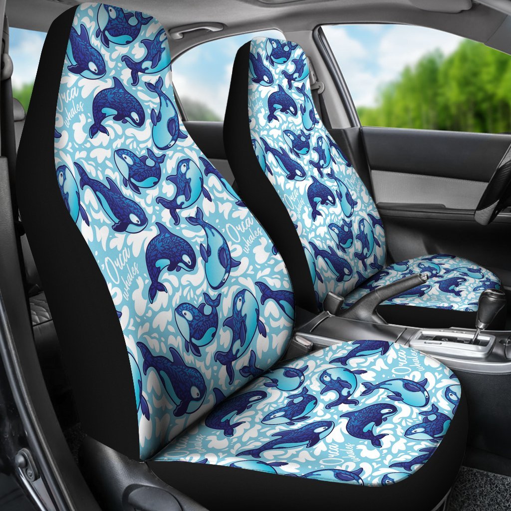 Pattern Print Killer Whale Orca Universal Fit Car Seat Cover-grizzshop