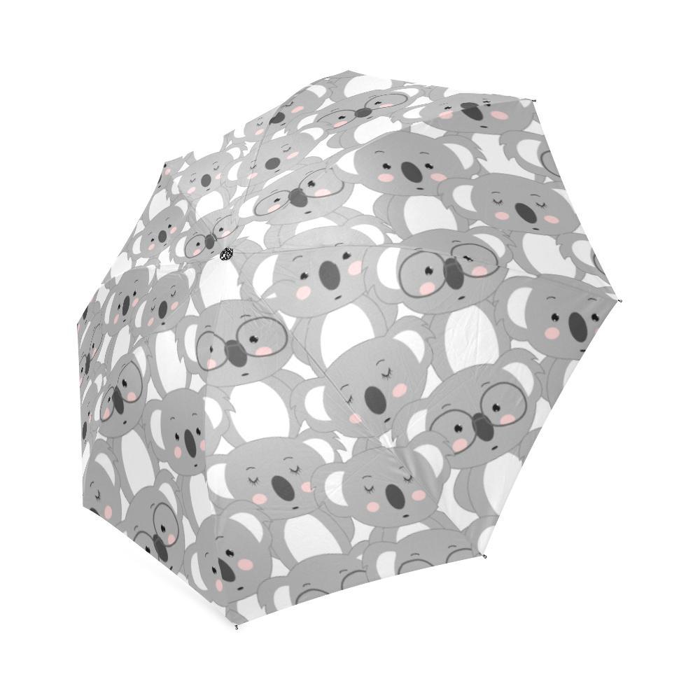 Pattern Print Koala Foldable Umbrella-grizzshop