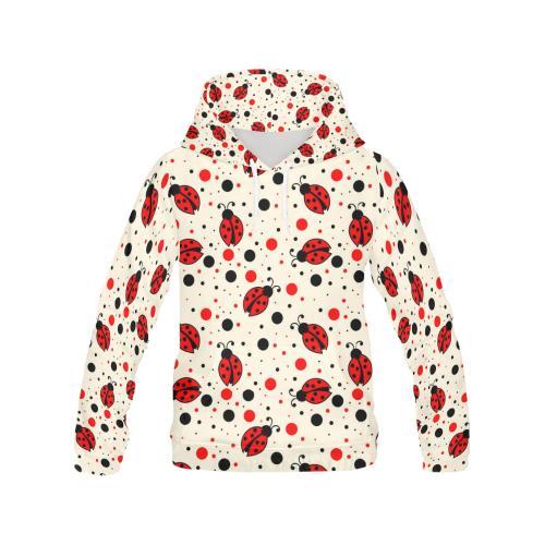 Pattern Print Ladybug Men Pullover Hoodie-grizzshop
