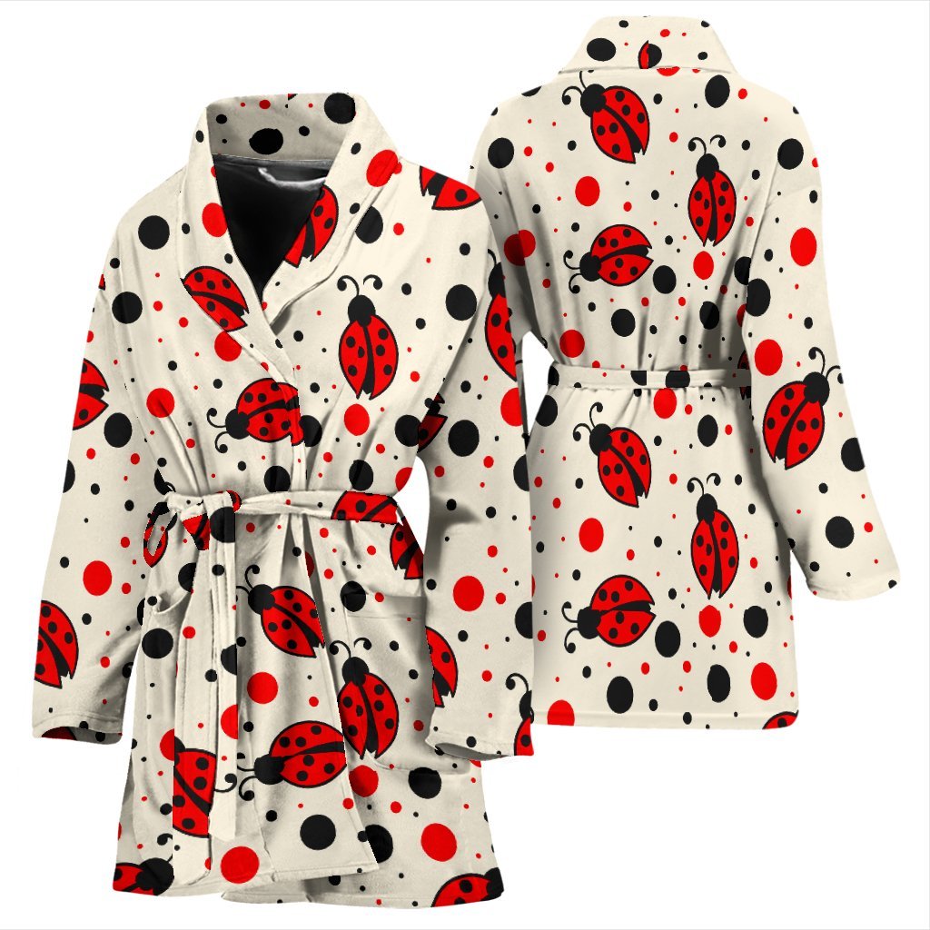 Pattern Print Ladybug Women Long Robe-grizzshop
