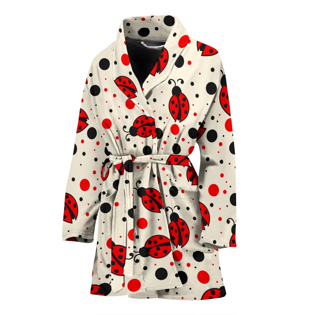 Pattern Print Ladybug Women Long Robe-grizzshop