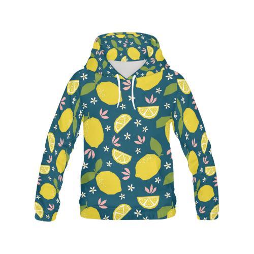 Pattern Print Lemon Men Pullover Hoodie-grizzshop