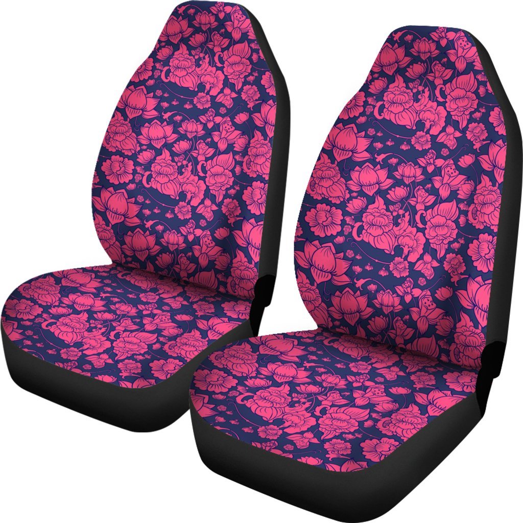Pattern Print Lotus Universal Fit Car Seat Cover-grizzshop