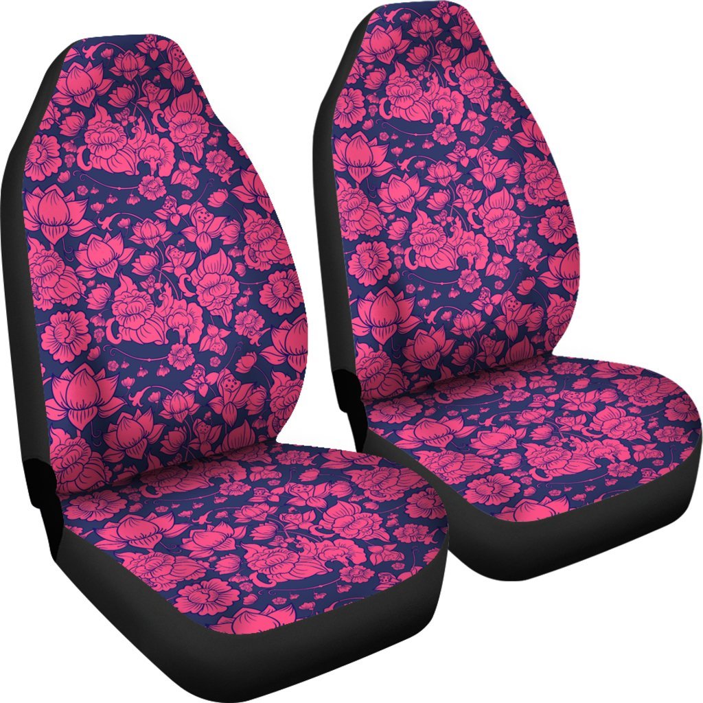 Pattern Print Lotus Universal Fit Car Seat Cover-grizzshop
