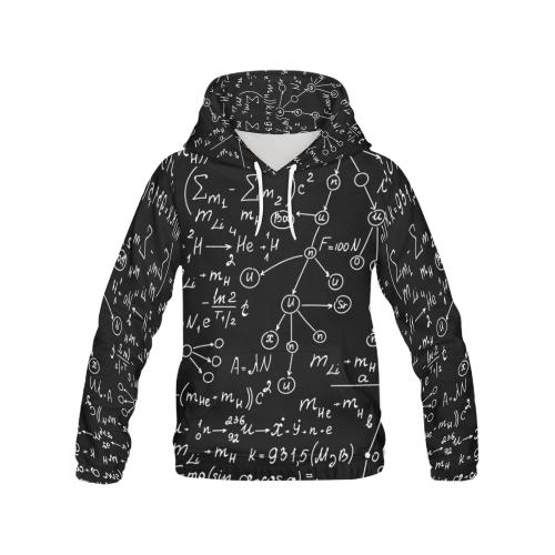 Pattern Print Math Men Pullover Hoodie-grizzshop