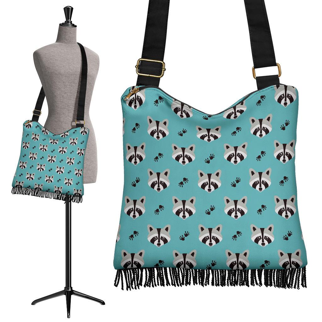 Pattern Print Raccoon Crossbody Bags-grizzshop