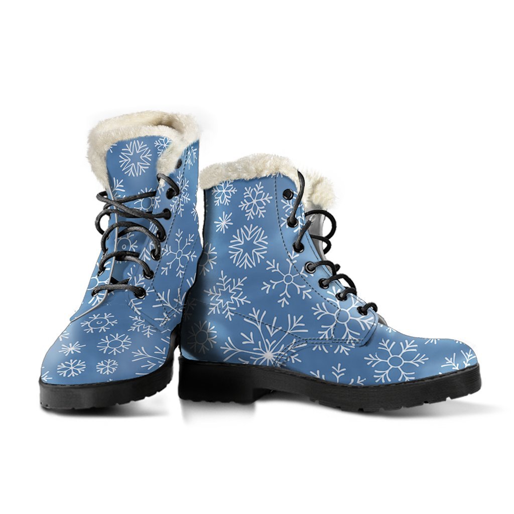 Pattern Print Snowflake Comfy Winter Boots-grizzshop