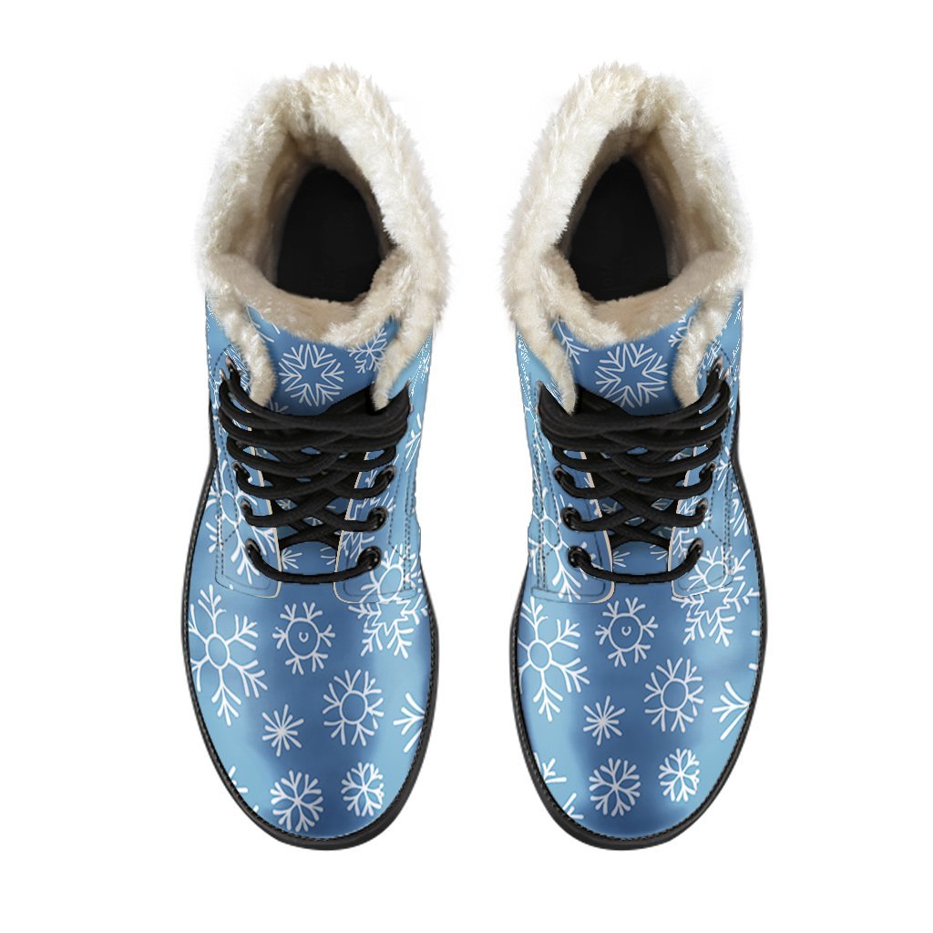 Pattern Print Snowflake Comfy Winter Boots-grizzshop