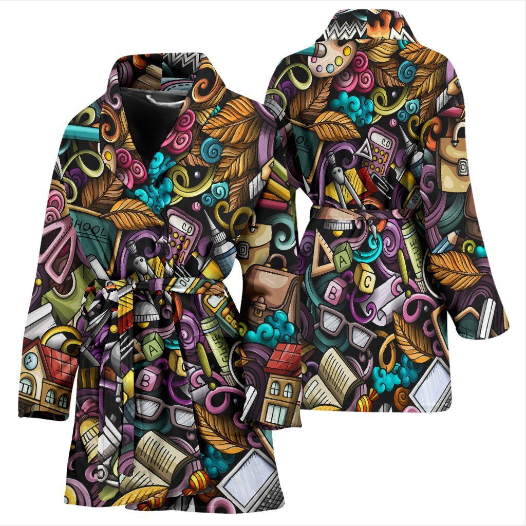 Pattern Print Teacher Pattern Print Women Long Robe-grizzshop