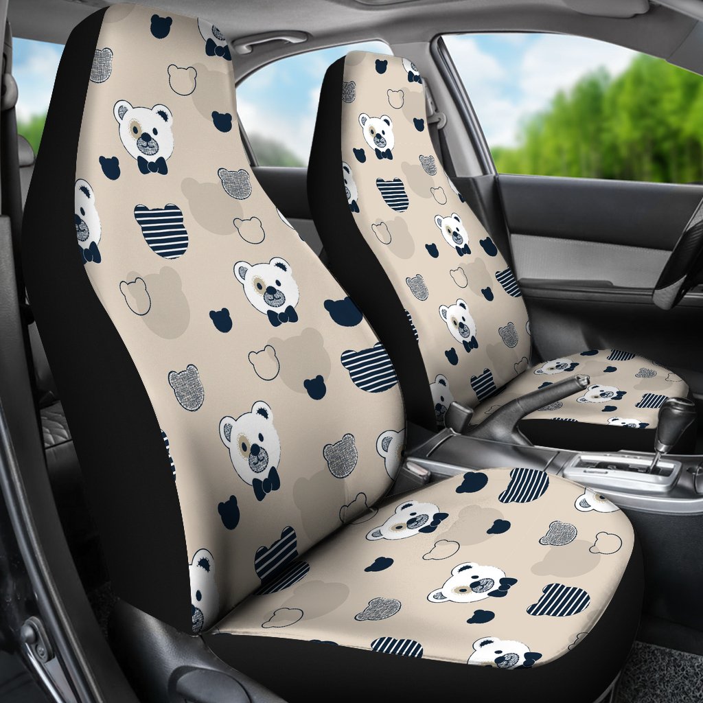 Pattern Print Teddy Bear Universal Fit Car Seat Cover-grizzshop