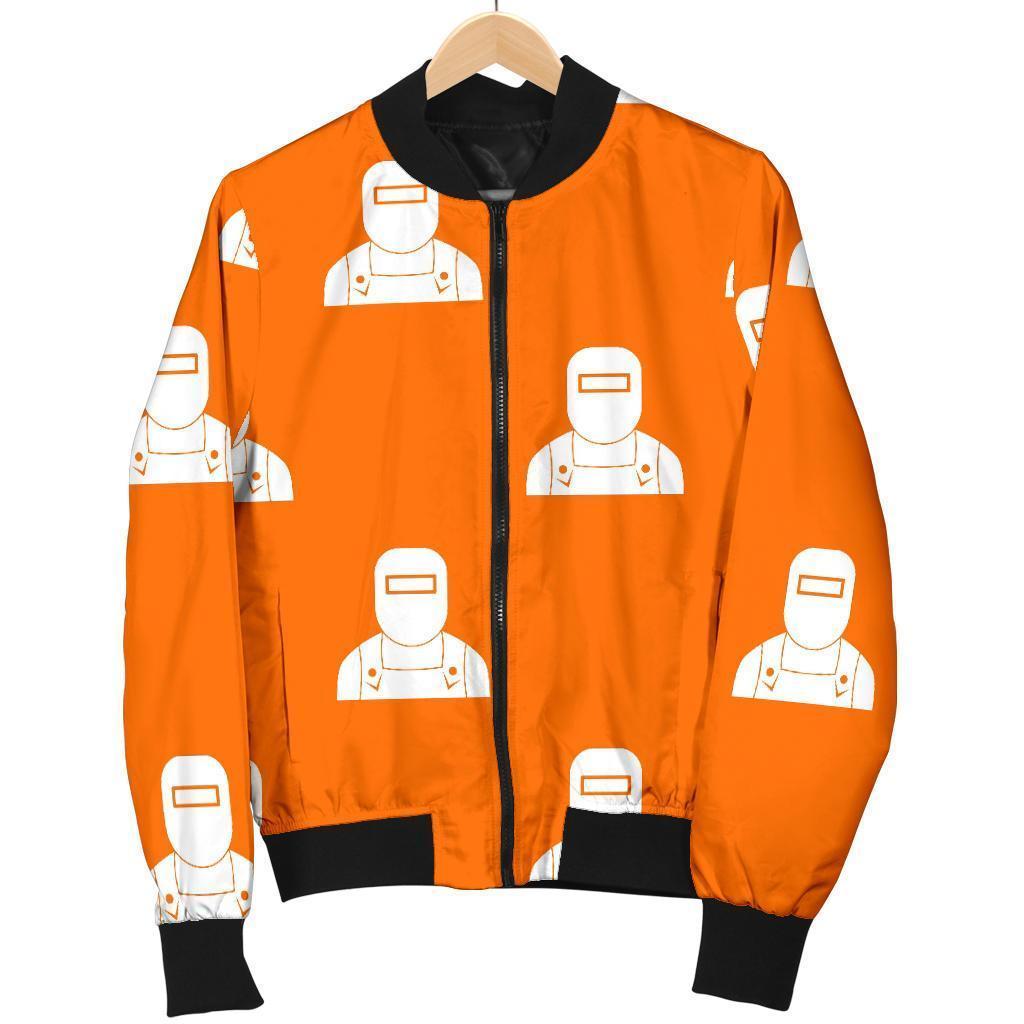 Pattern Print Welder Women Casual Bomber Jacket-grizzshop
