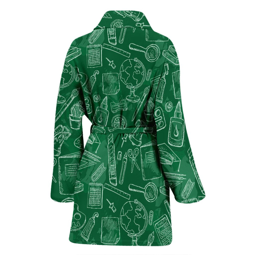 Pattern Teacher Print Pattern Print Women Long Robe-grizzshop
