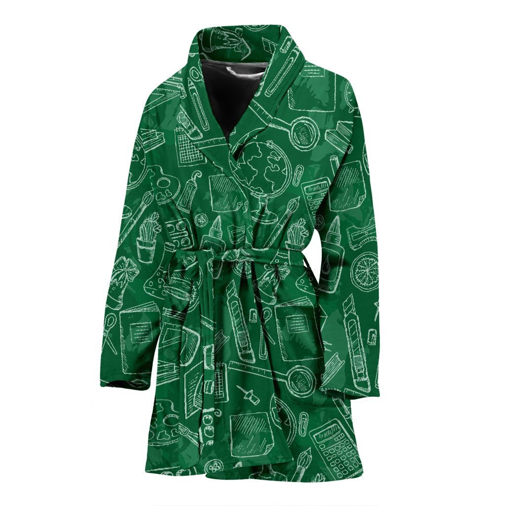Pattern Teacher Print Pattern Print Women Long Robe-grizzshop