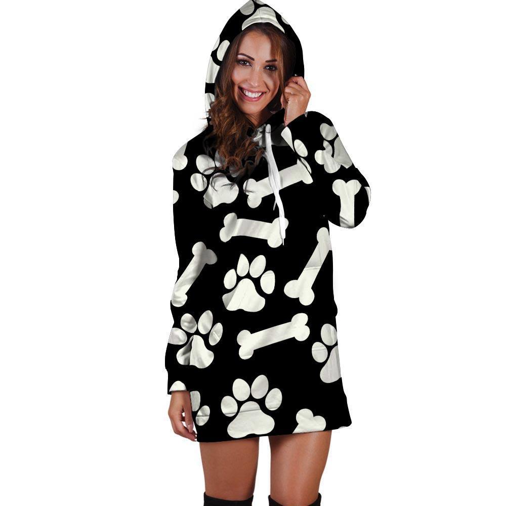 Paw Hoodie Dress-grizzshop