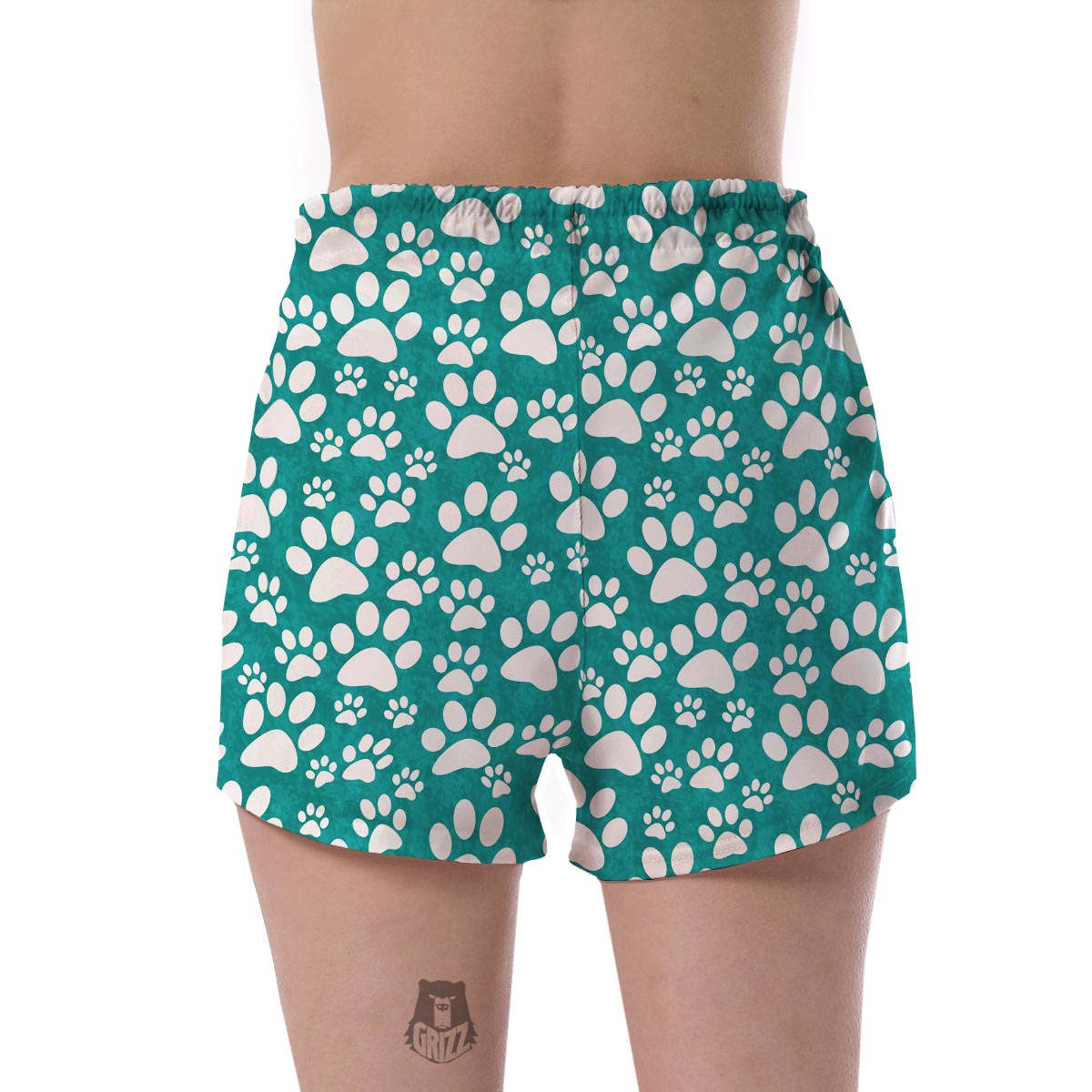 Paw Pattern Print Women's Shorts-grizzshop