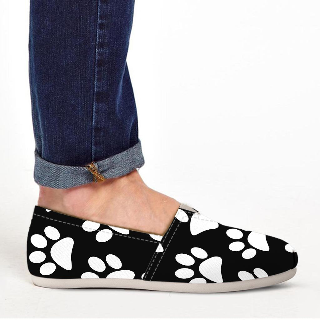 Paw Print Canvas Shoes-grizzshop