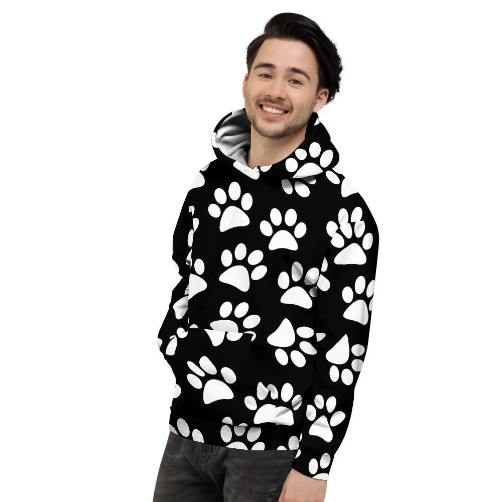 Paw Print Men's Hoodie-grizzshop