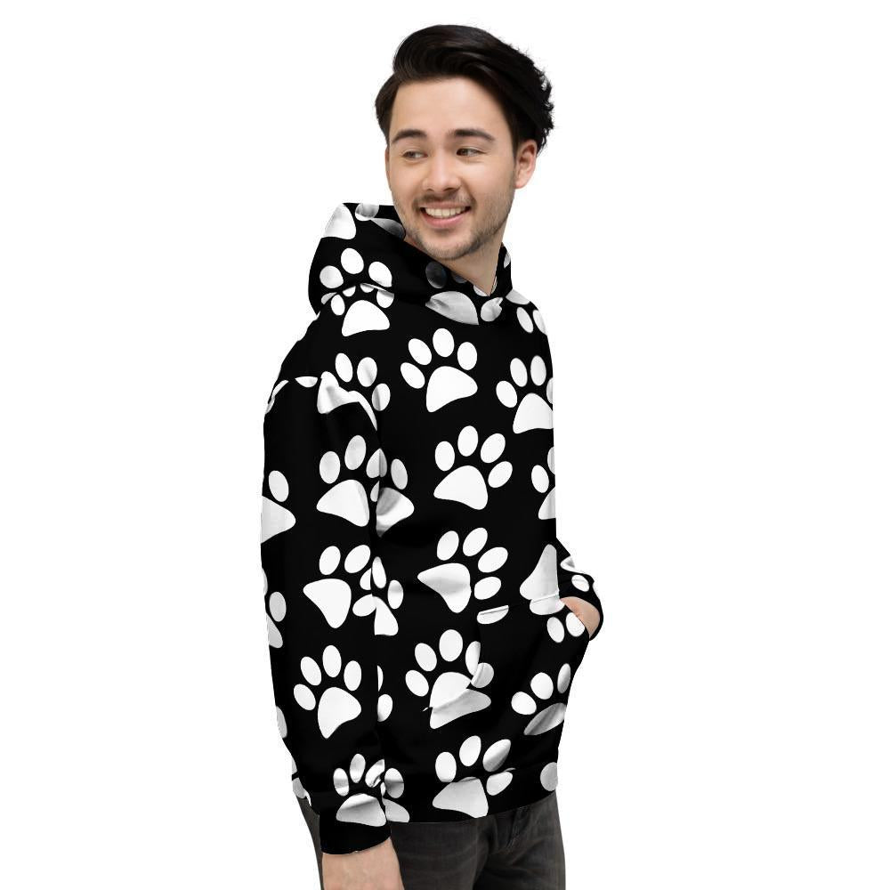 Paw Print Men's Hoodie-grizzshop