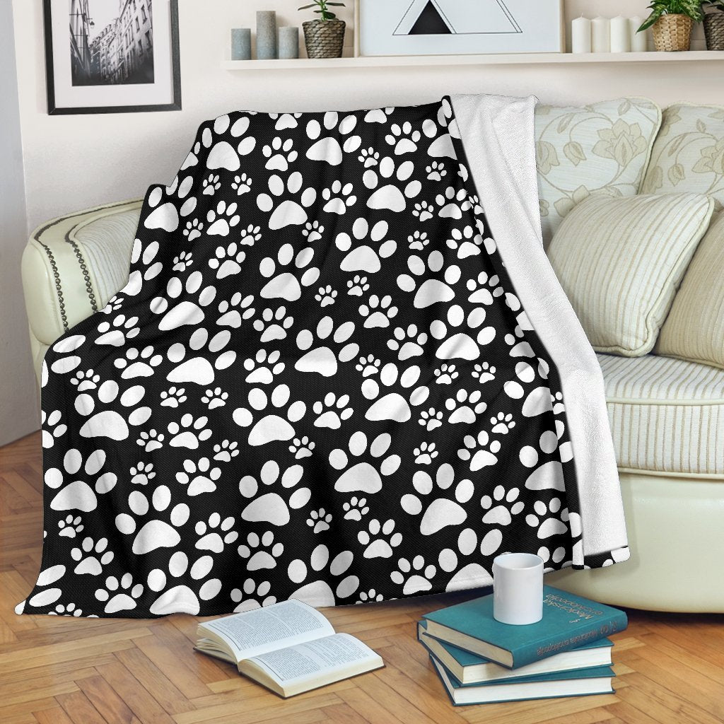 Paw Print Pattern Blanket-grizzshop