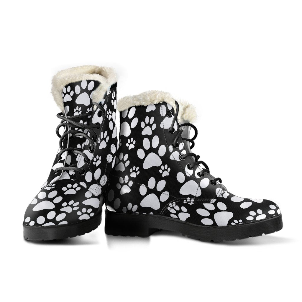 Paw Print Pattern Comfy Winter Boots-grizzshop