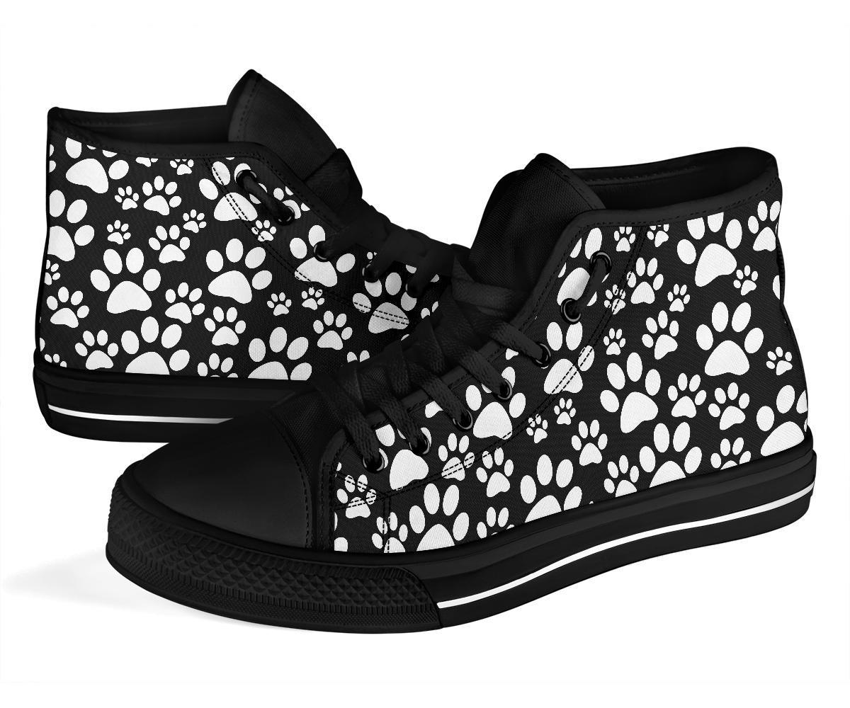 Paw Print Pattern Men Women's High Top Shoes-grizzshop