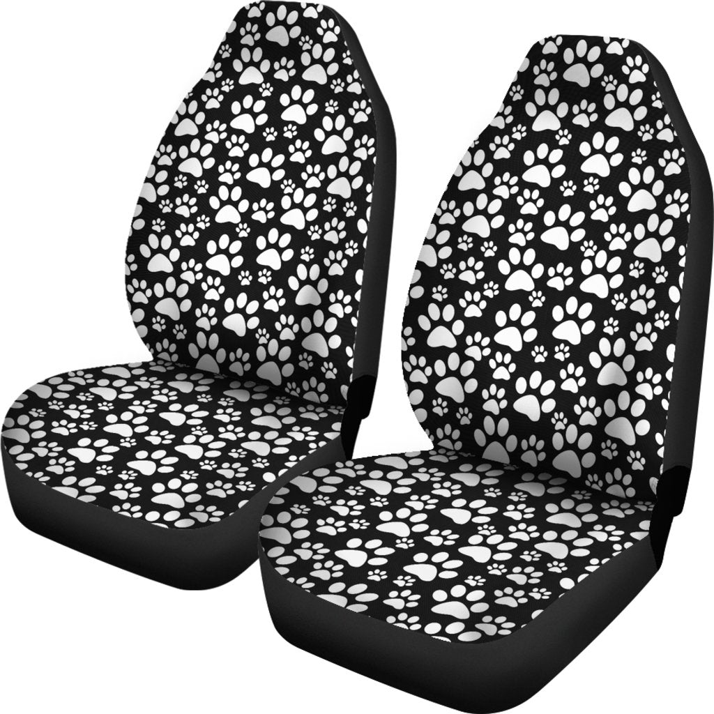 Paw Print Pattern Universal Fit Car Seat Cover-grizzshop
