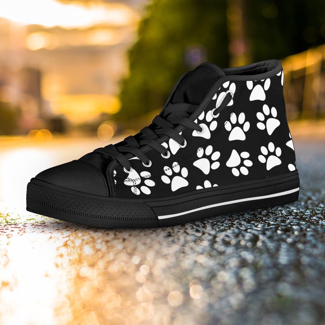 Paw Print Women's High Top Shoes-grizzshop