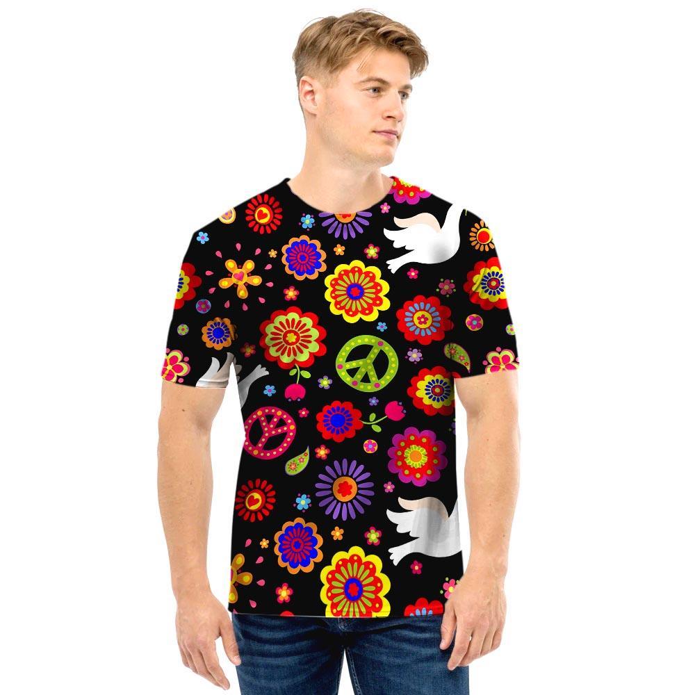 Peace Sign Hippie Men's Golf Shirts
