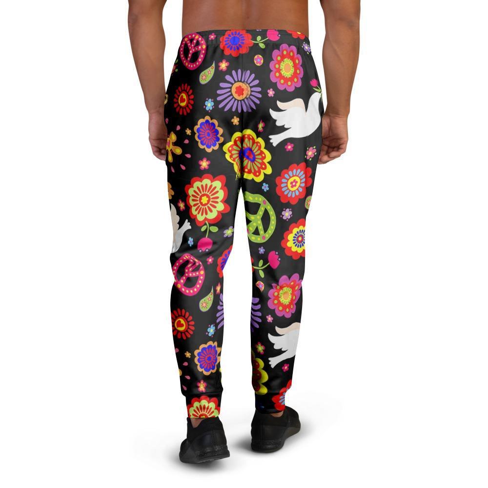 Peace Sign Hippie Men's Joggers-grizzshop