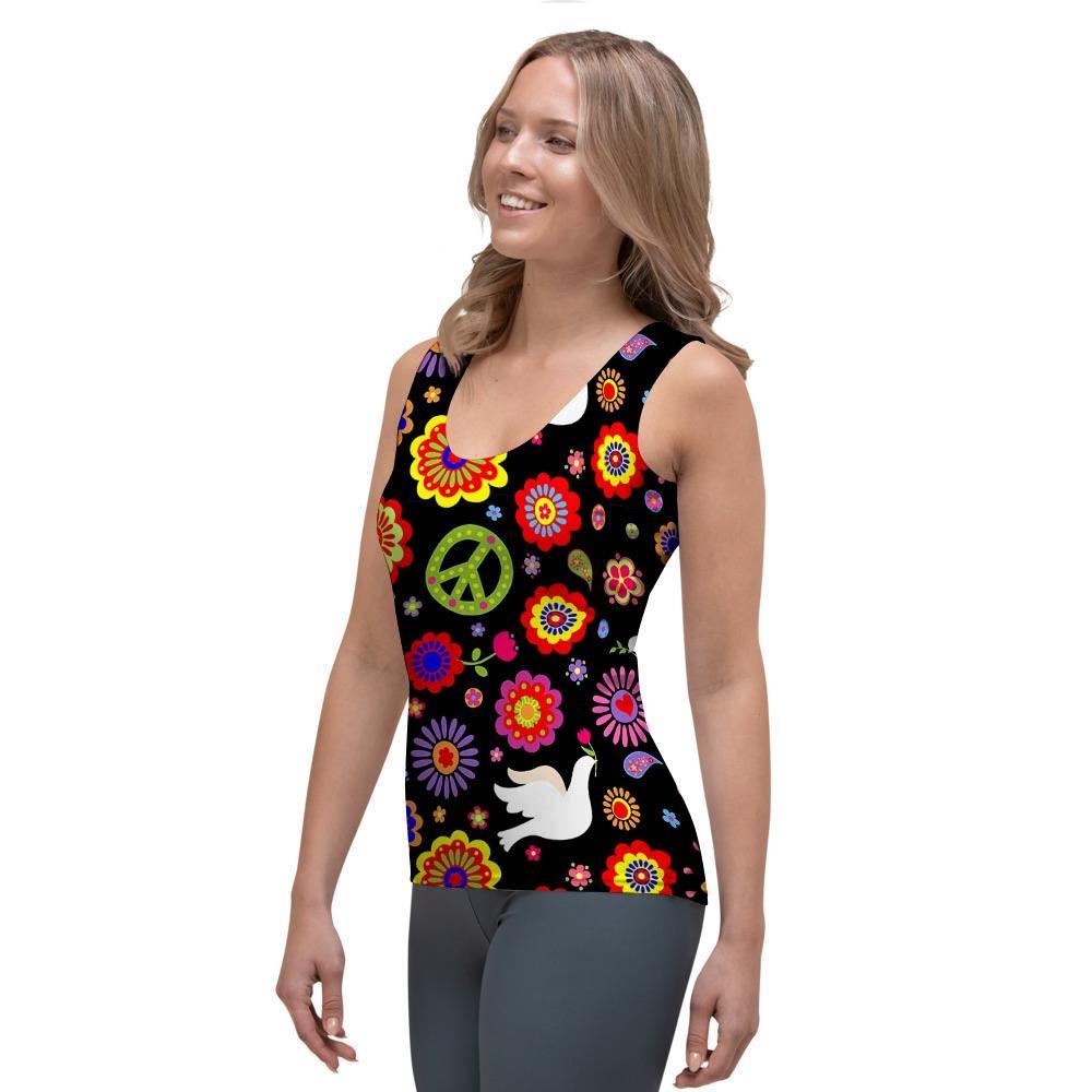 Peace Sign Hippie Women's Tank Top-grizzshop