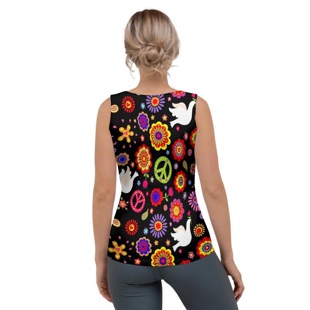 Peace Sign Hippie Women's Tank Top-grizzshop