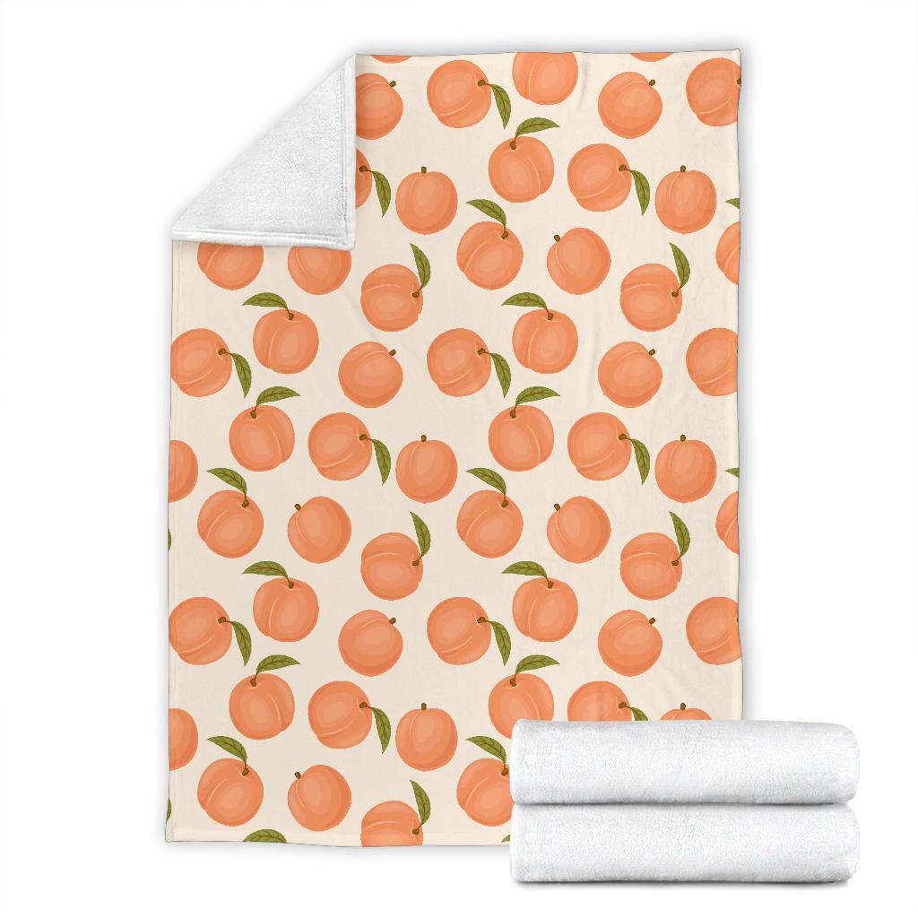 Peach Pattern Print Blanket-grizzshop