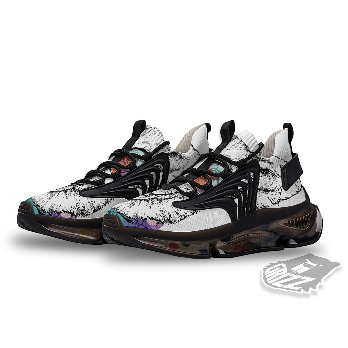 Pembroke Welsh Corgi Hipster Print Black Gym Shoes-grizzshop