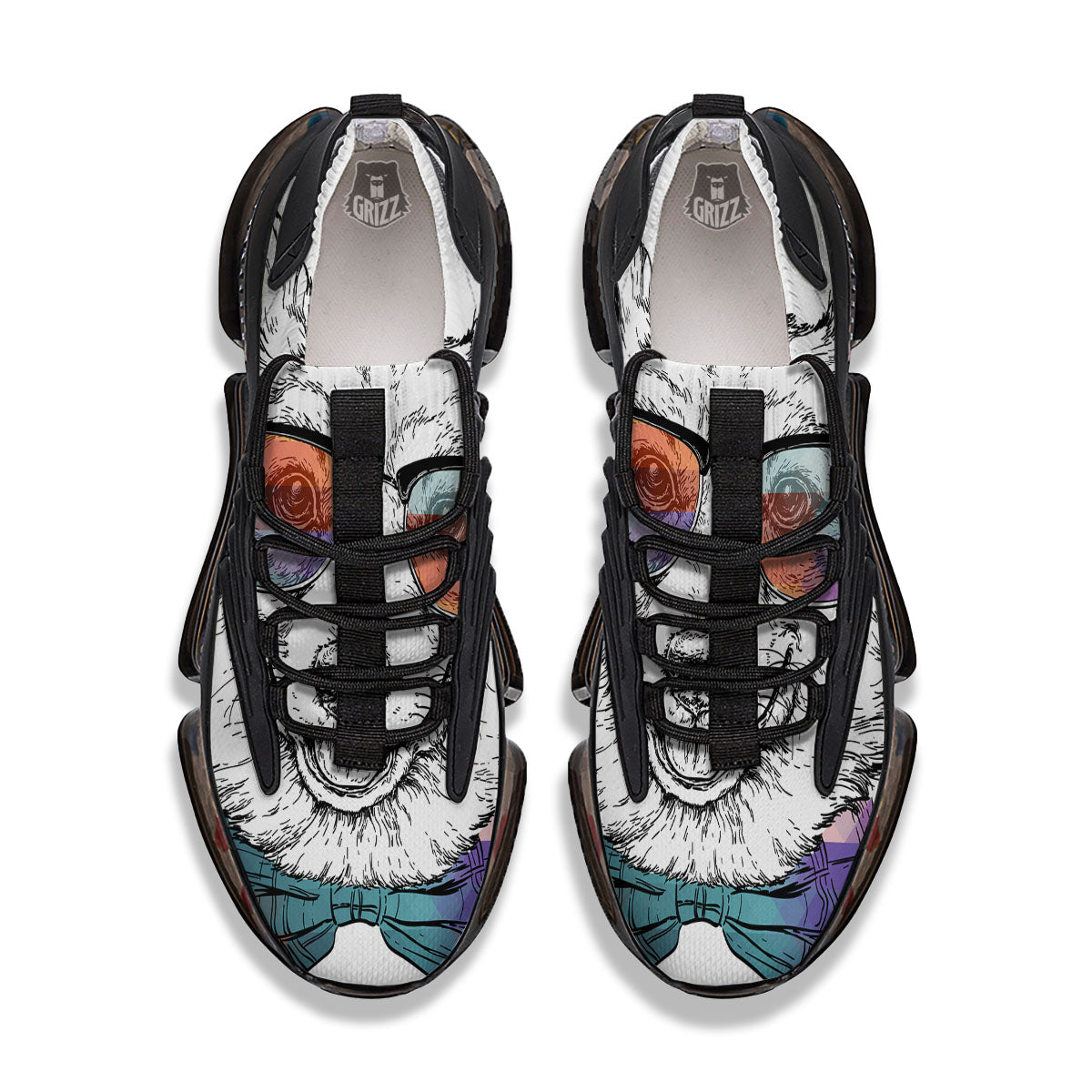 Pembroke Welsh Corgi Hipster Print Black Gym Shoes-grizzshop