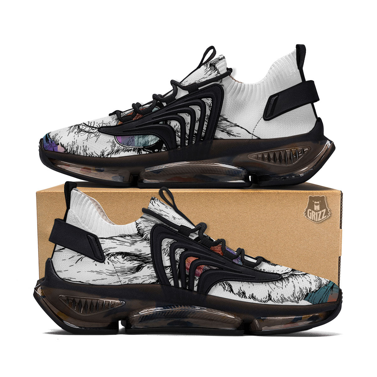 Pembroke Welsh Corgi Hipster Print Black Gym Shoes-grizzshop