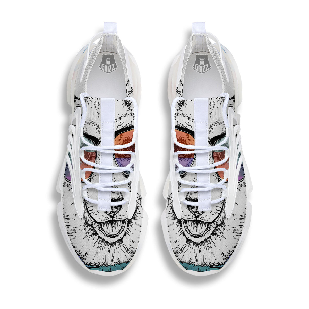 Pembroke Welsh Corgi Hipster Print White Gym Shoes-grizzshop